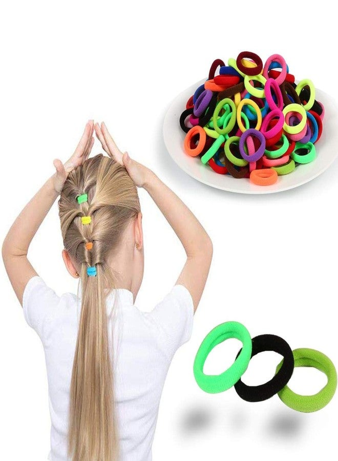 BVNM Baby Hair Ties, Cotton Toddler Hair Ties for Girls and Kids, Multicolor Small Seamless Hair Bands Elastic Ponytail Holders(MultiColors) (1 Count Pack of 24) - Image 3