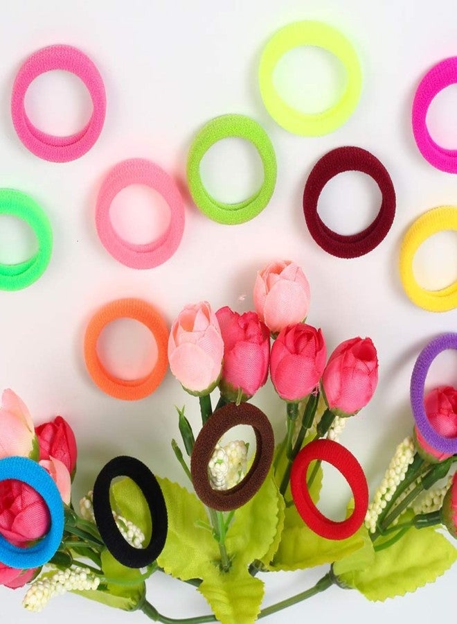 BVNM Baby Hair Ties, Cotton Toddler Hair Ties for Girls and Kids, Multicolor Small Seamless Hair Bands Elastic Ponytail Holders(MultiColors) (1 Count Pack of 24) - Image 2