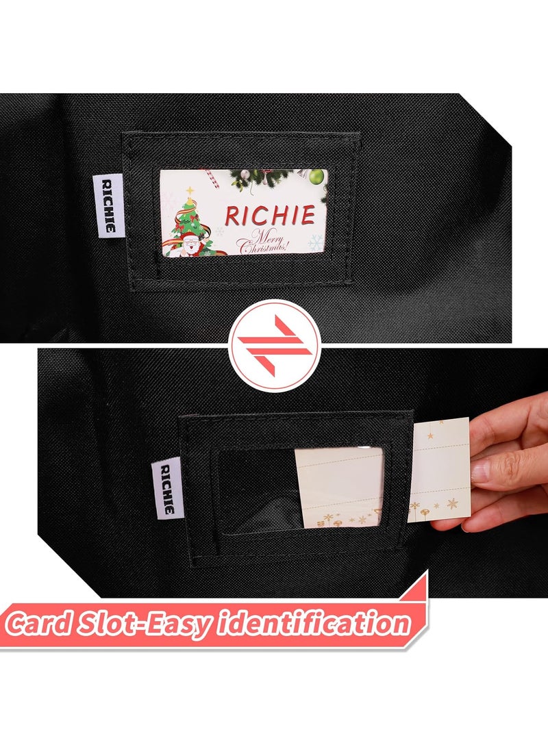 AUTOYSUR حقيبة شجرة الكريسماس لتخزين شجرة الكريسماس (قماش) - حقيبة شجرة الكريسماس تناسب شجرة الكريسماس الصناعية المفككة بطول 8 أقدام - حقيبة شجرة الكريسماس الثقيلة، مقابض معززة - حقيبة تخزين شجرة الكريسماس مقاومة للماء، باللون الأسود - Image 5