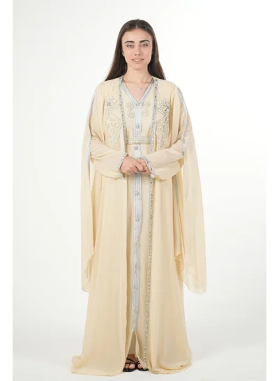 AL BENT AL SHARQIEH embroidered chiffon kaftan dress