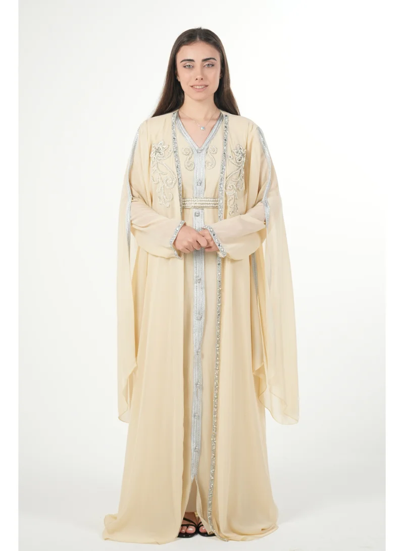 البنت الشرقية قفطان مغربي مطرز جلابية نسائية