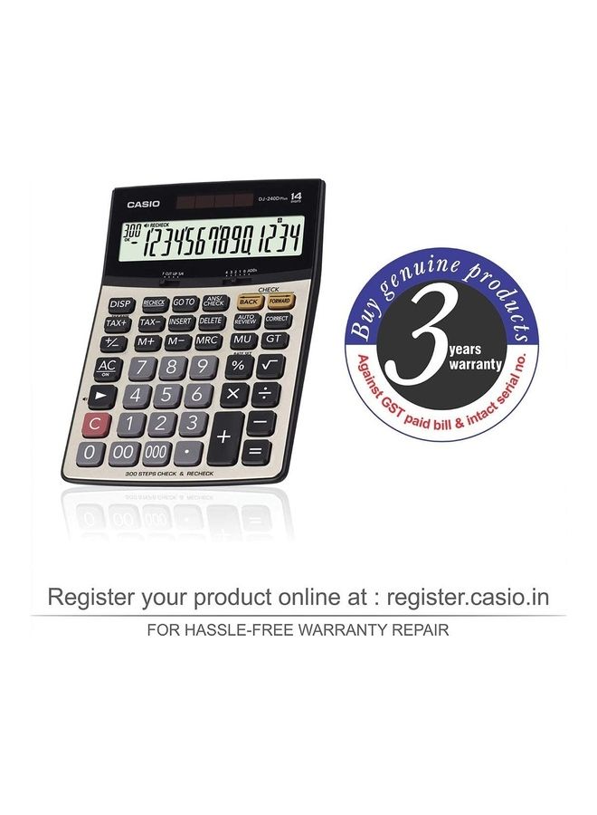 CASIO DJ-240DPLUS 14-Digit Calculator Multicolour - Image 4