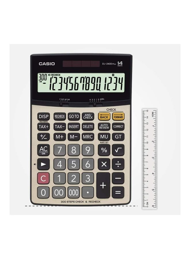 CASIO DJ-240DPLUS 14-Digit Calculator Multicolour - Image 2