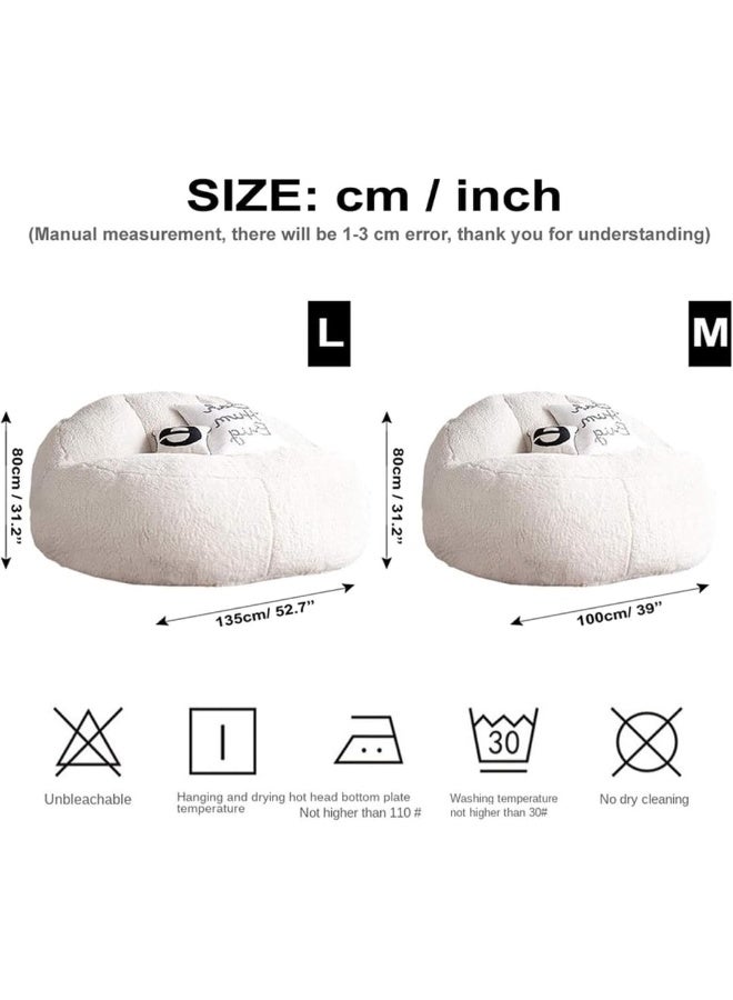 Poppins Home Poppins HOME Lazy Sofa Big Lamb Velvet Bean Bag Sofa, Lazy Sofa Bed Children's Adult Balcony Corner Stool Fluffy Cushion (Filled, Large)  - Image 2