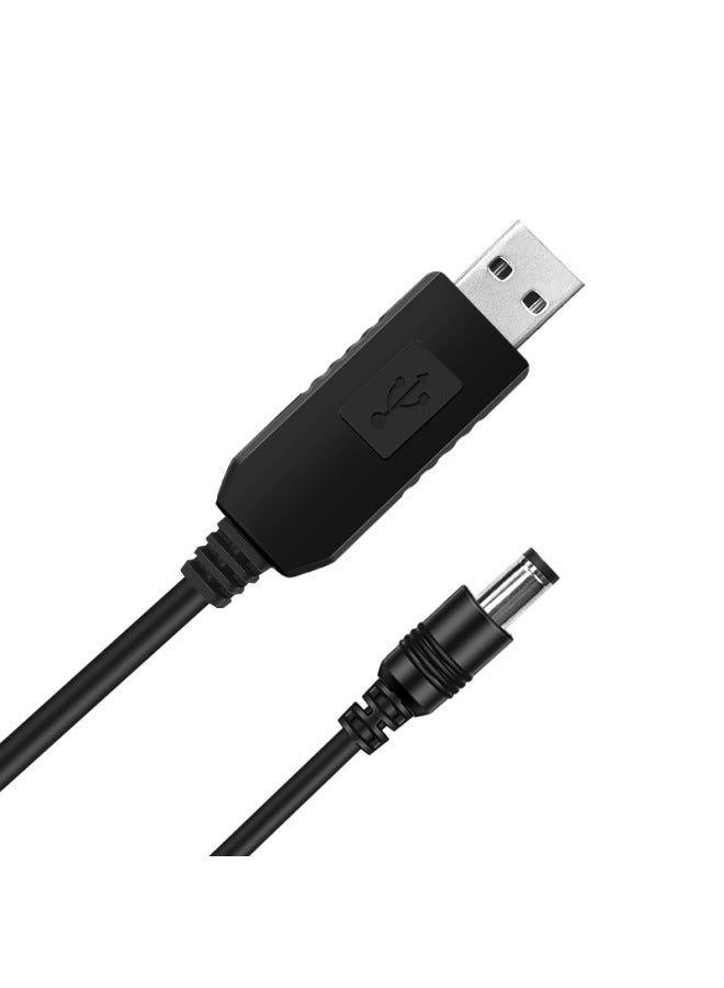 Spot USB Boost Line 5V To 9v 12v Applicable Router Optical Cat Set-top Box Charging Treasure Power Cord-Color:Black 5V  - Image 5