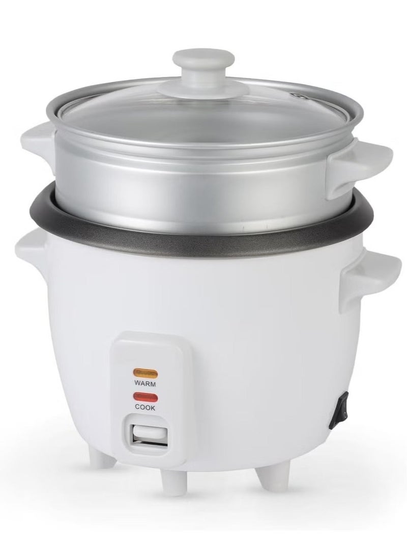 بريمو بلس جهاز طهي الارز، سعة 1 لتر، 400واط، مع وعاء غير لاصق قابل للإزالة، وصينية تبخير، وغطاء زجاجي، وتصميم بارد الملمس، ووظيفة التسخين التلقائي، ومؤشر مستوى الماء - Image 1