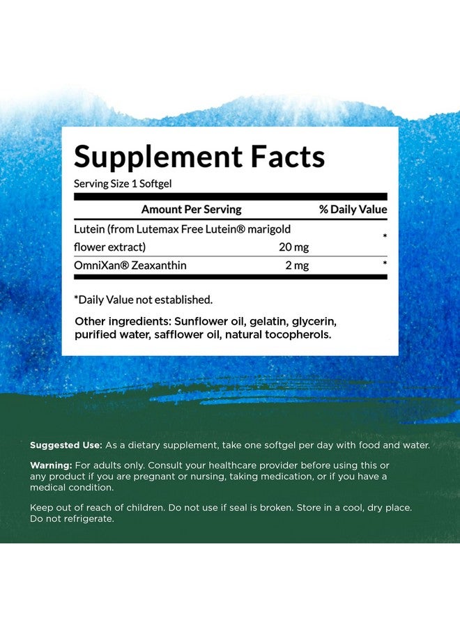 Swanson Synergistic Eye Health - Lutein and Zeaxanthin Supplement - 60 Softgels - Lutemax Lutein 20 mg and OmniXan Zeaxanthin 2 mg for Vision Support - Image 4