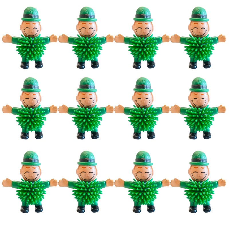 Cherislpy 12Pcs St Patricks Day Mini Leprechaun ToysSqueeze Porcupine Toys Stress Relief Fidget Toy for Kids Boys St Patricks Day Party FavorHome DecorChild - Image 2