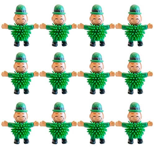 Cherislpy 12Pcs St Patricks Day Mini Leprechaun ToysSqueeze Porcupine Toys Stress Relief Fidget Toy for Kids Boys St Patricks Day Party FavorHome DecorChild - Image 1