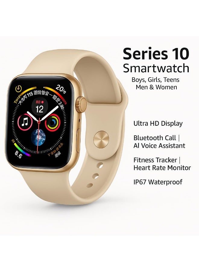 Series 10 Smartwatch Boys, Girls, Teens Men and Women Ultra HD Display, Bluetooth Call AI Voice Assistant Fitness Tracker Heart Rate Monitor, IP67 Waterproof Multi-Functional for Android & iOS - Image 4