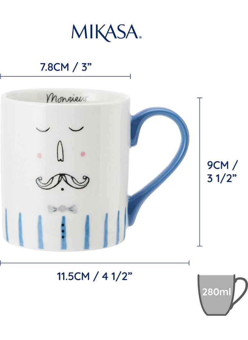 Mikasa - Fine China 280ML Straight Sided Mug Monsieur - Image 1