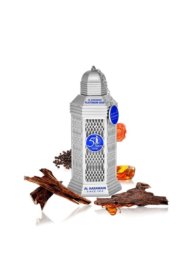 Al Haramain 50 Years Platinum Oud for Unisex Eau de Parfum Spray, 3.4 Ounce Limited Edition - Image 3