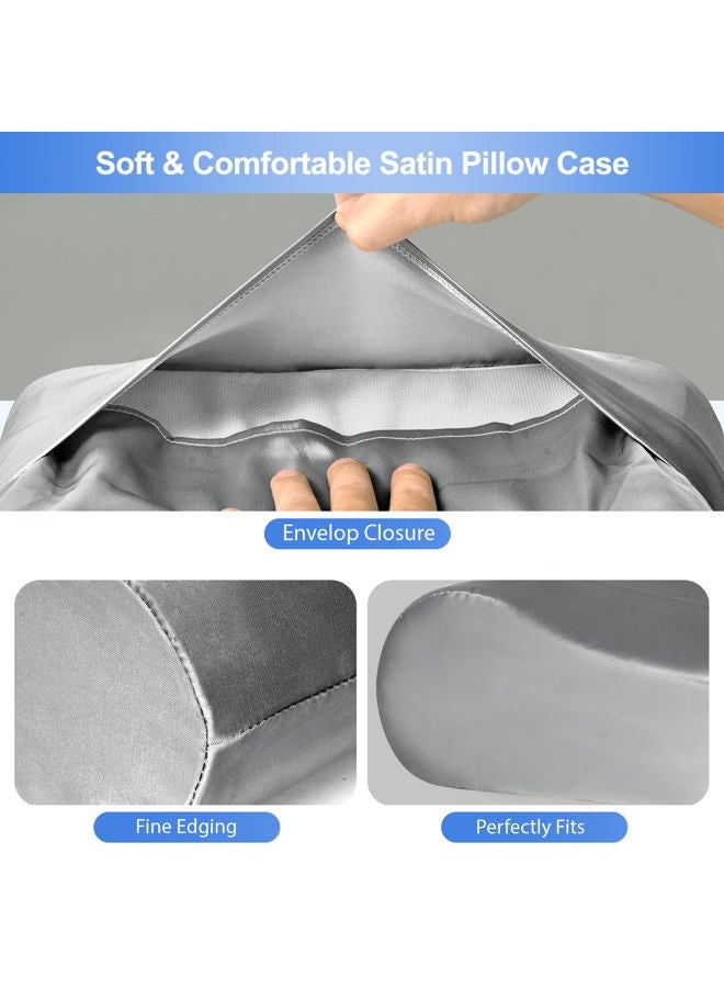 Zelimun Satin Pillowcase for Contour Memory Foam Pillows, 24" x 14" x 5.1"/3.5" Cervical Pillow Case, Soft Pillow Cover for Sleeping Pillows (Champagne) - Image 4
