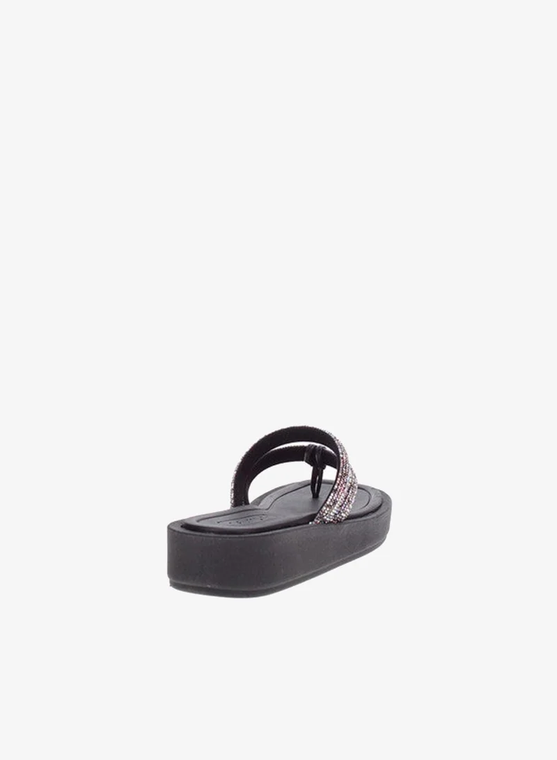 Beira Rio  Beira Rio Ladies Flat Sandals Black | Made In Brazil for Women | Best Price UAE