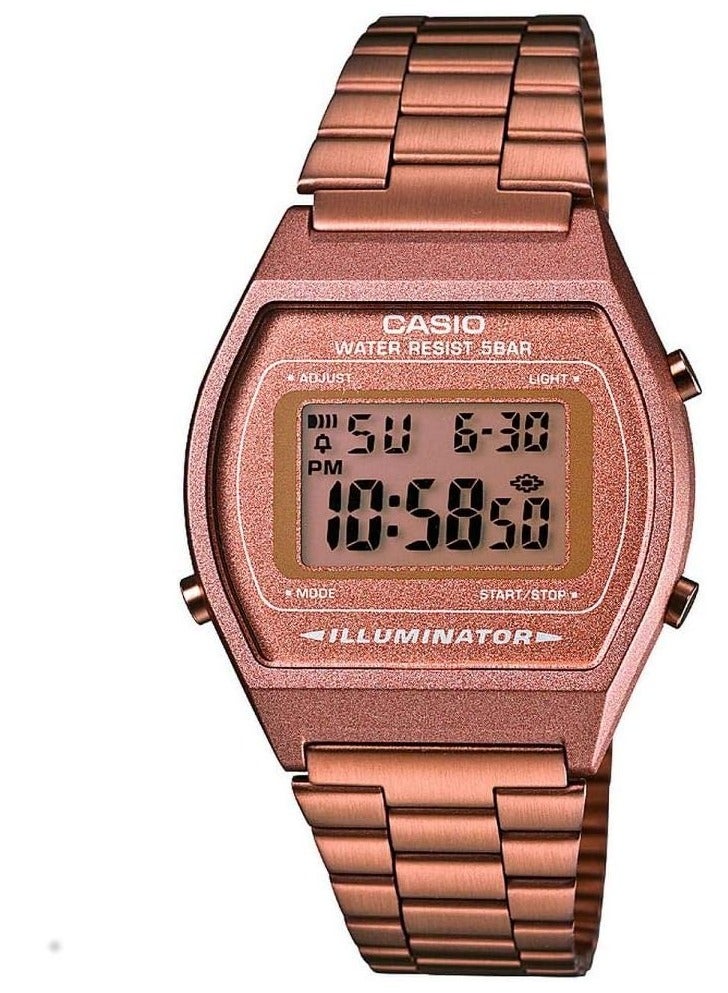 كاسيو ساعة كاسيو B640WC-5ADF للسيدات، مجموعة كلاسيكية للشباب، رقمية مقاومة للماء، 35 ملم، ذهبي وردي - Image 1