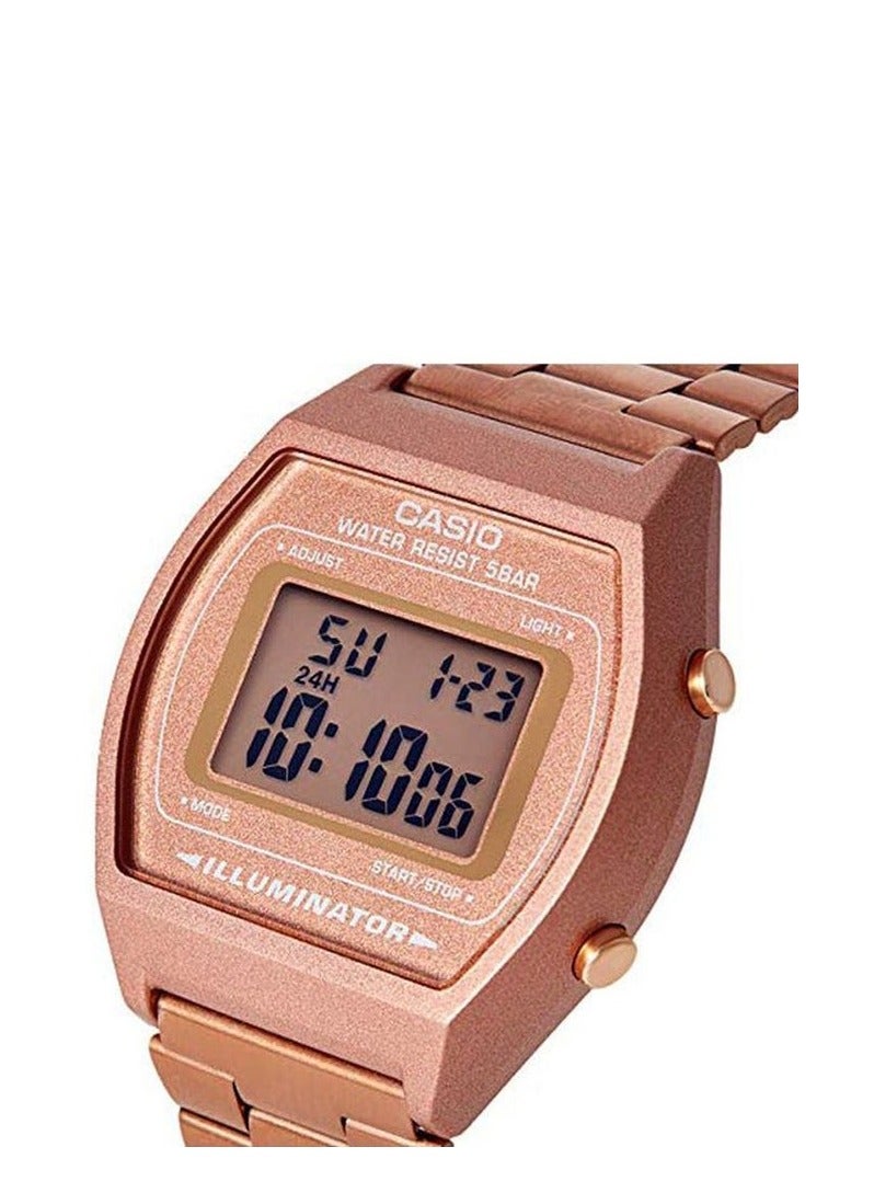 كاسيو ساعة كاسيو B640WC-5ADF للسيدات، مجموعة كلاسيكية للشباب، رقمية مقاومة للماء، 35 ملم، ذهبي وردي - Image 5