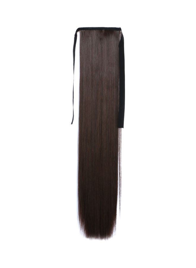 NIBEMINENT Long Straight Synthetic Hair Wig Brown/Black - Image 1