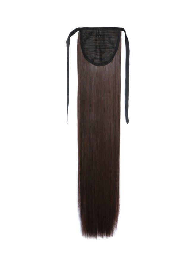NIBEMINENT Long Straight Synthetic Hair Wig Brown/Black - Image 2