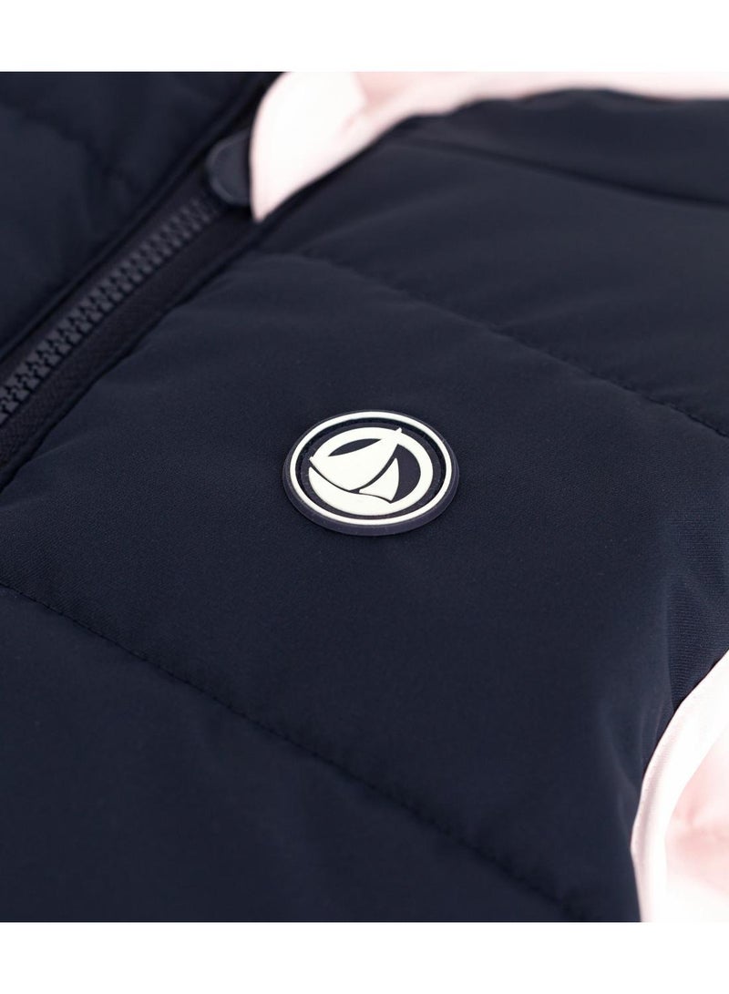 Petit Bateau Children's reversible two-tone sleeveless puffer jacket - Image 4