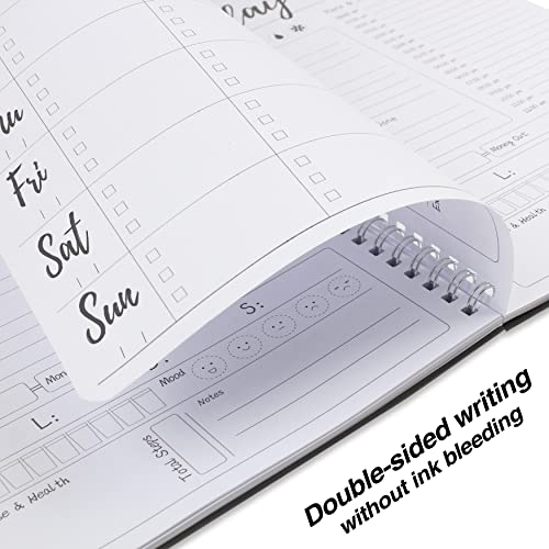 KAICN Weekly Work Planner with Hourly Schedules, To Do List, Tasks, Expense Tracker 7 Days Daily Planner Self-Care for Organizing Meals, Water Take-in, Mood, Exercise & Health, 10 x 7.3 inches - Image 5