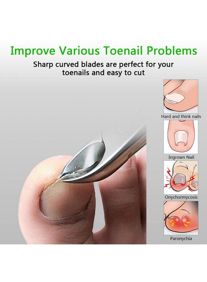 RONAVO Professional Toenail Clippers For Thick Nails For Seniors Thick Toenail Clippers For Men Large Handle For Easy Grip + Sharp Stainless Steel Best Nail Clipper - Image 3