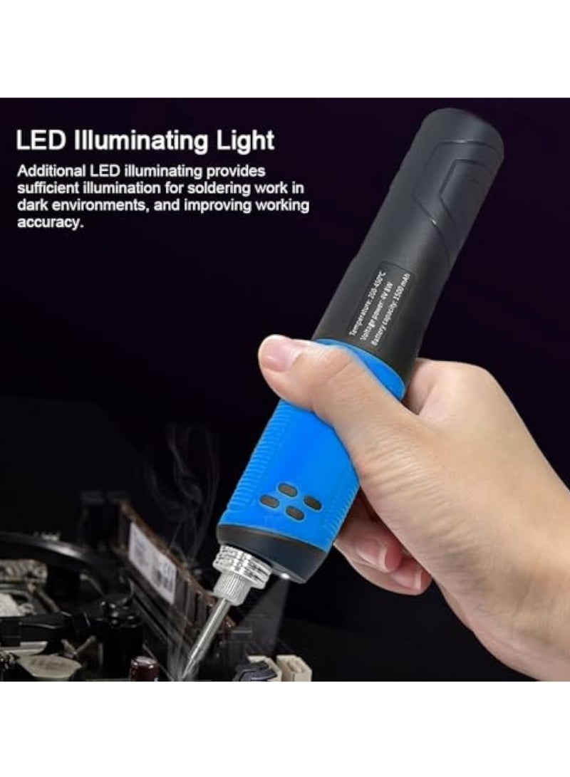 Zikra Portable Electric Soldering Iron 200-450‚ÑÉ, Electric Desoldering Soldering Iron Solder, Multifunctional USB Soldering Welding Pen with LED Illuminating Light for Soldering Repairing and Maintenance Use - Image 3