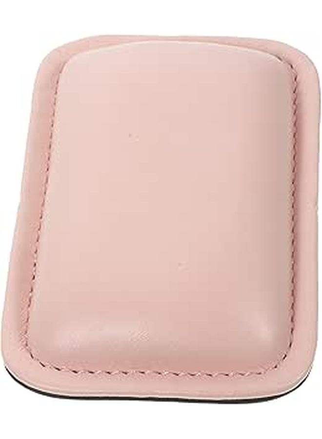 Velvet Pink Pu Leather Wrist Rest Mouse Pad for Gaming Office Fatigue Relief - Image 1