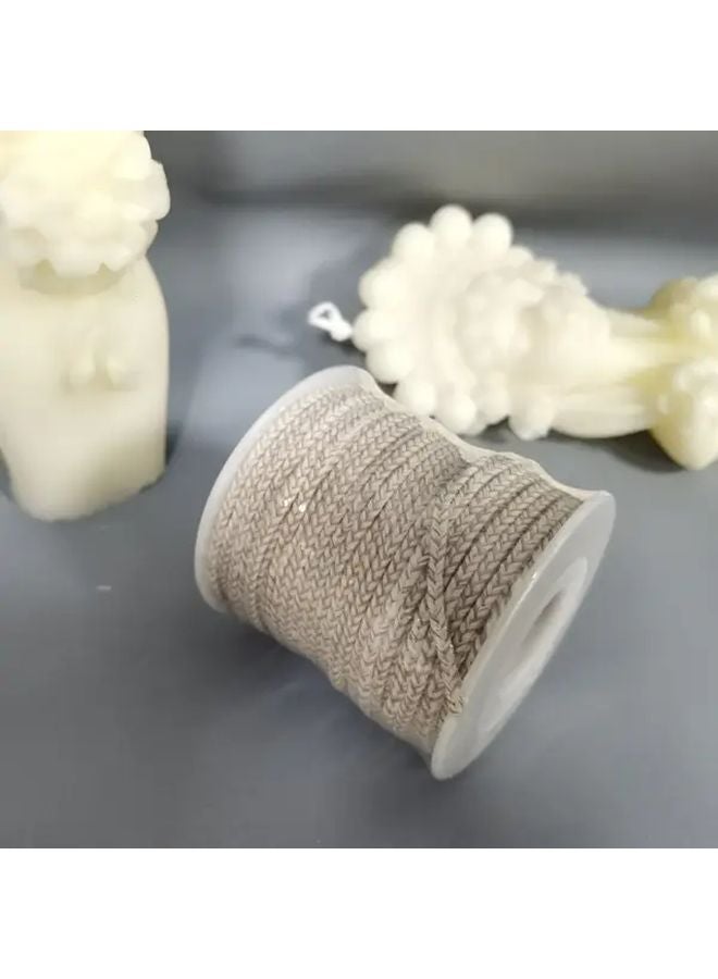 21 Threads Natural Beige Braided Candle Wick Roll 16.4 Feet Long for DIY Candle Making - Image 5