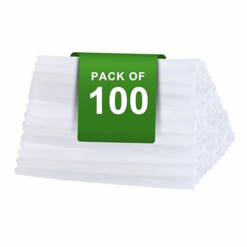 VCR 07mm Glue Sticks for Glue Gun - 07mm x 165mm in Length - Hot Melt Transparent Glue Stick - Pack of 100 - Bonding Adhesive Glue Sticks for DIY - Arts Crafts - Schools and Industries - Image 1