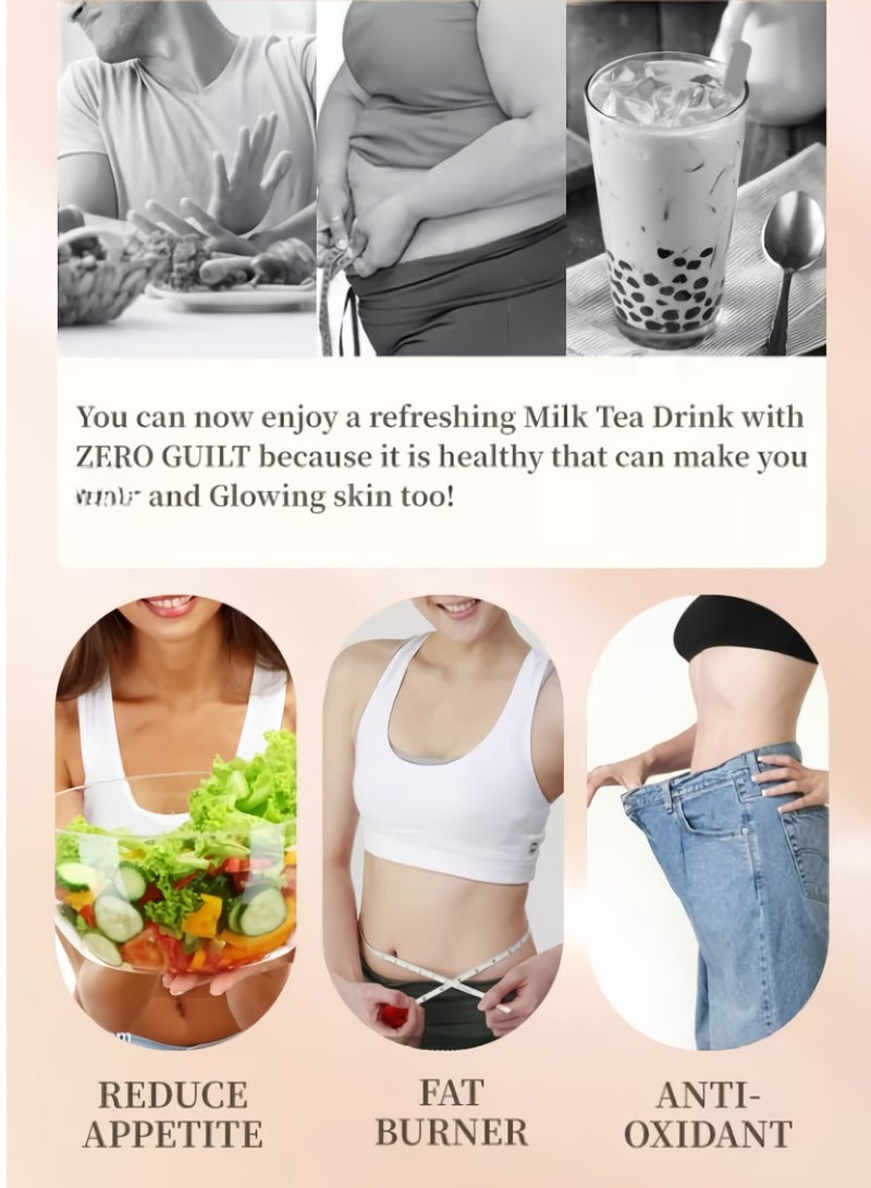 Wins Town Slim Milk Tea, Fat Burning Delicious Weight Loss Tea, Appetite Control Diet Shake, Safe And Natural Dietary Supplement For Fat Burning Body Weight Loss, (Coffee Flavor)  - Image 3