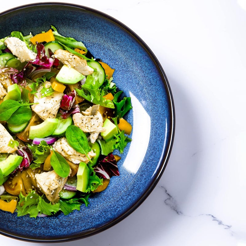 LERATIO Pasta BowlsCeramic 38oz Pasta Bowls90 Reactive Glaze Pasta Bowl Set of 4Microwave  DishwasherOven SafeLarge Wide Serving Bowls for Salad DessertPizzaFruit Blue - Image 5