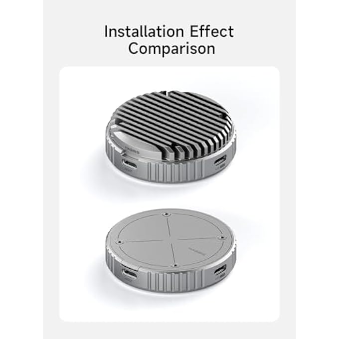 rayihni HEAT DISSIPATION FINS COVER FOR MC100 MAGNETIC M.2 2230 NVME SSD ENCLOSURE WITH MAGSAFE FOR IPHONE 15 PRO MAX PRORES, COOLING UPPER COVER MC100 REPLACEMENT PARTS - Image 3