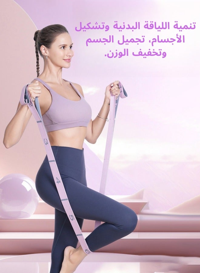 abeigu 11 position Yoga Stretch Belt Multi functional Elastic Rope for Fitness and Body Shaping Great Helper for Opening Back and Shoulders Beautifying Body - Image 3