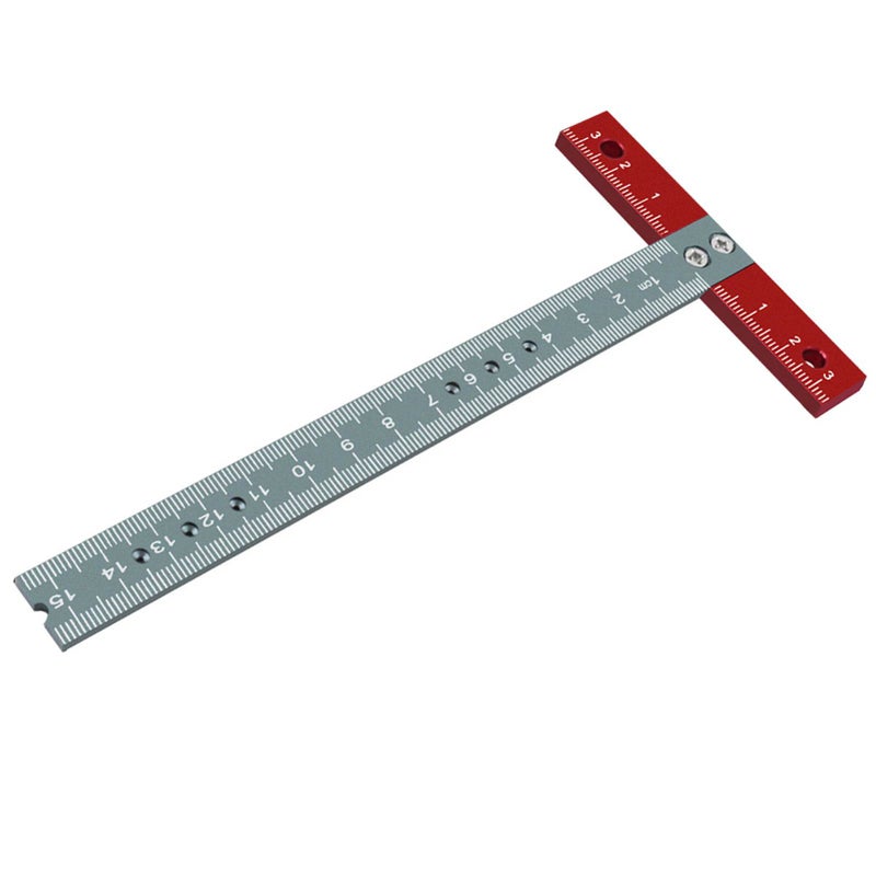 T Square Ruler Aluminium Alloy Metal Woodworking Drawing Crafting Drafting Tool with Scale for Architect - Image 3