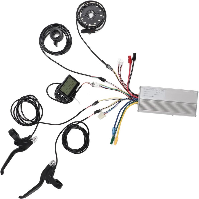 cheekyglo Front Wheel Electric Bicycle Conversion Motor Kit, 20 Inch 48V 1500W Electric Bike Front Drive Motor Wheel Kit with 35A Controller LC‑S866 Meter Shifter Assist Sensor - Image 3