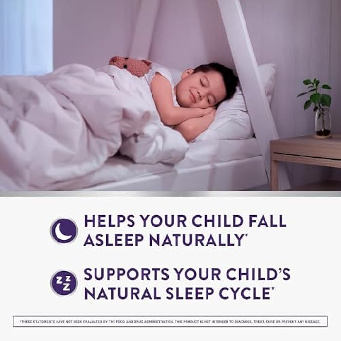 ZzzQuil PURE Zzzs Kidz، حلوى الميلاتونين للأطفال، مساعد النوم، كمية منخفضة من الميلاتونين للأطفال، مع البابونج والخزامى، ميلاتونين 1 ملغ، حلوى ميلاتونين للأطفال، بنكهة التوت، 72 حبة نوم - Image 4