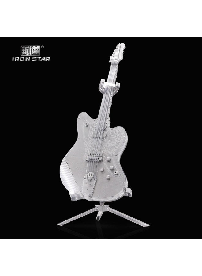 Nanyuan Gangda IRON STAR 3D Metal Model DIY Puzzle M21101 Main Sound Guitar Ornaments-Color:M21101 Lead Guitar - Image 3