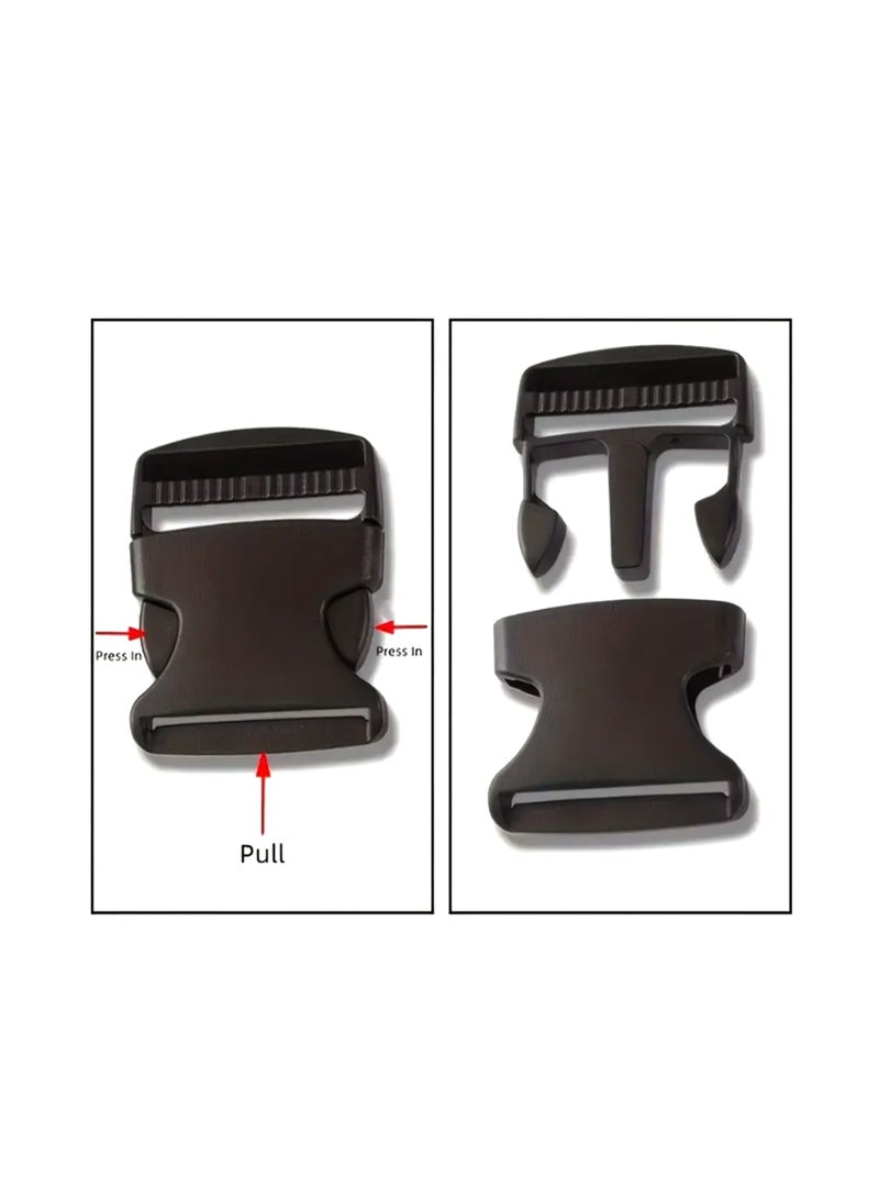 10pcs 32mm Heavy Duty Adjustable Side Plastic Backpack Release Buckles (Black color) - Image 3
