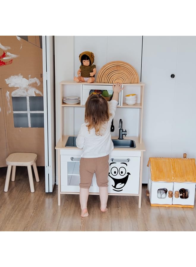 Raxoom BPA Funny Big Eyes Smiley Toilet Stickers, PVC Material Waterproof Wall Decals for Bathroom Bedroom Kitchen and House Decoration, Cute Wallpapers for Baby Kids Teenagers Adults (1pcs) - Image 4