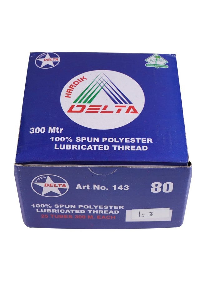 SANWALSA Delta 2 PLY Polyester Sewing Thread Box (300 Meters Each- Set of 25 Tubes) - Multicolored (Dark Shade) Thread Spools - Image 2
