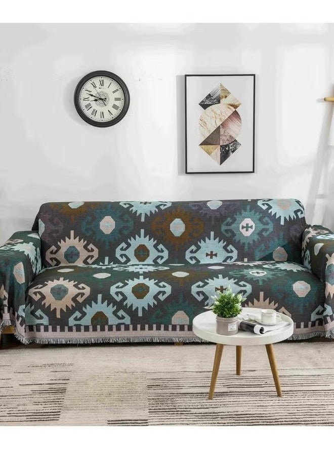 Beauenty Sofa Slipcover 3 Seater Sofa Cover Double Side Couch Covers Fashion Nordic Style Knitted Tassel Decor Woven Sofa Blanket for Bed Washable Soft Throw Blanket Non-Slip Large Size 180 * 230CM - Image 5