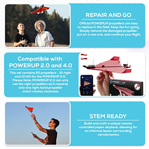 POWERUP Propeller Kit - Official Set of 20 Spare Propellers for POWERUP 4.0 10L and 10R Propellers to Replace and Fix Damaged Components in The Field. - Image 5