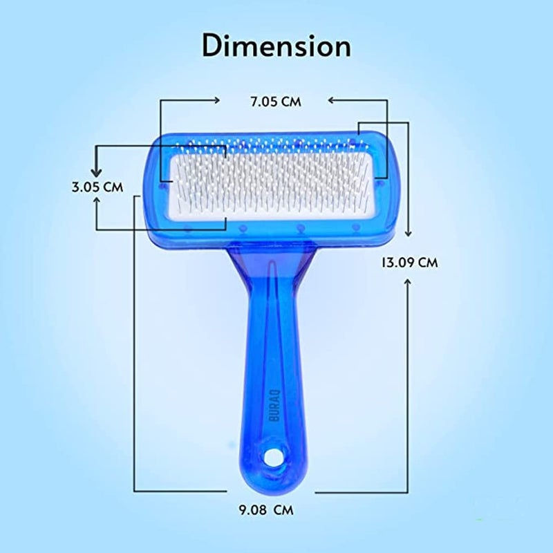 Newvent Slicker Dog Comb Hair Brush & Cat Soft Grooming Brush | Pet Extra hair Remover Brush (pack Of 2) - Image 4