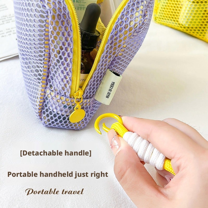 Breathable Mesh Cosmetic Bag, Portable Makeup Organizer Pouch - Image 3