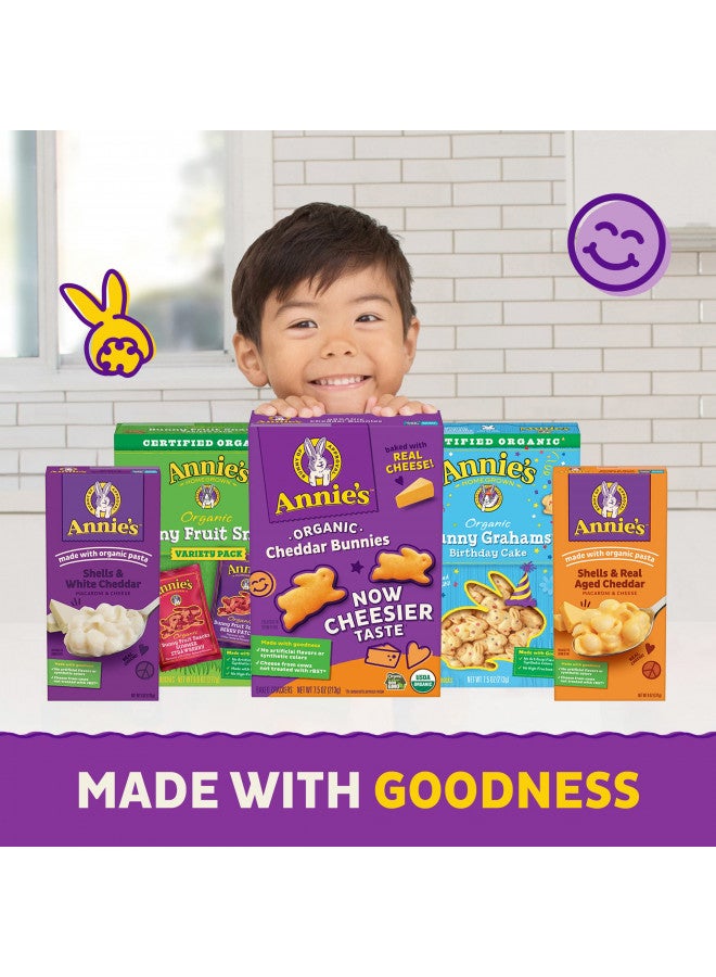Annie's Organic Cheddar Bunnies Baked Snack Crackers, 12 oz., 12 Pouches - Image 5