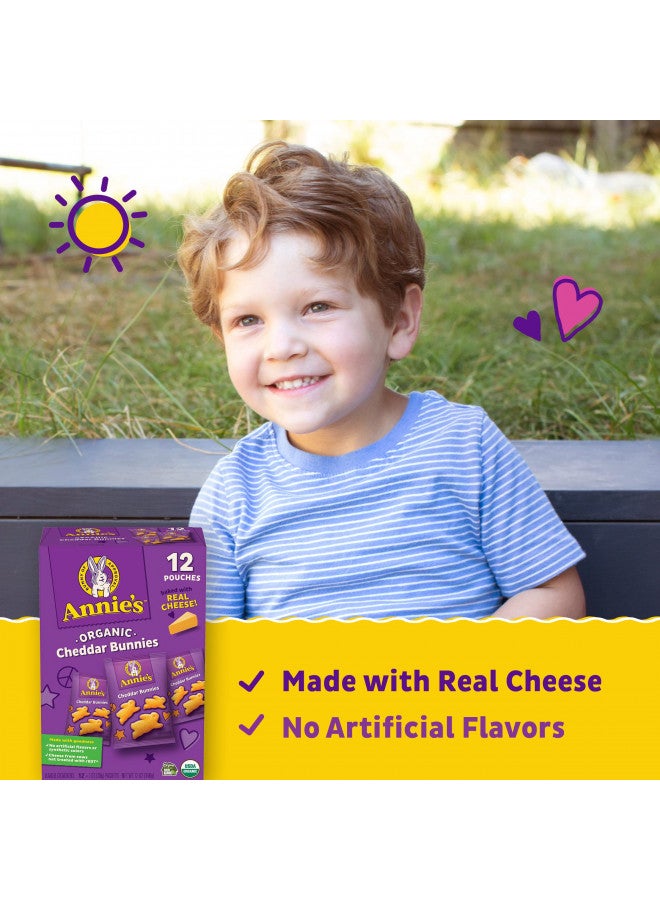 Annie's Organic Cheddar Bunnies Baked Snack Crackers, 12 oz., 12 Pouches - Image 2