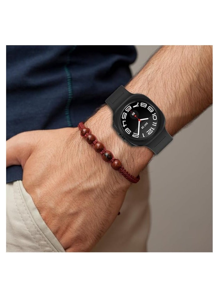 Generic - Compatible with Samsung Galaxy Watch Ultra Bands 47mm,Magnetic Silicone Band Compatible with Galaxy Watch 7 Ultra Band 2024 Replacement Strap Men Women - Image 1