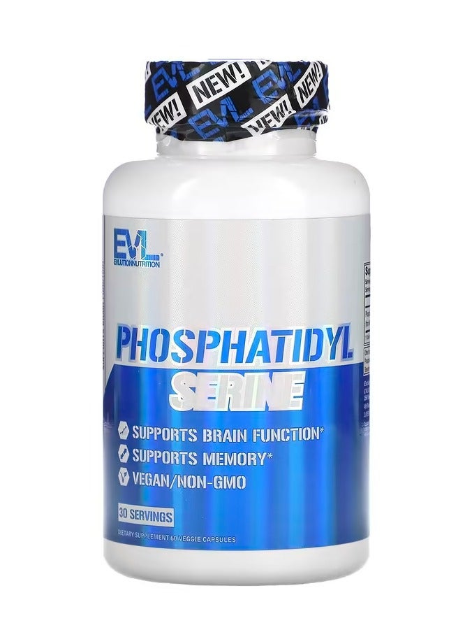 EVLution Nutrition, Phosphatidyl Serine, 60 Veggie Capsules (150 mg per Capsule)