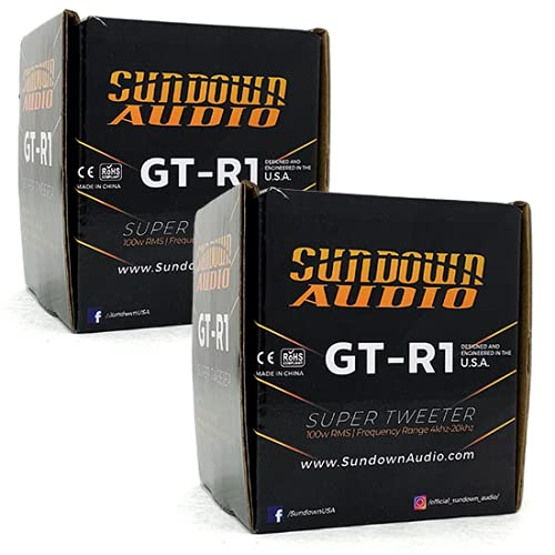 Sundown Audio GT-R1 100W RMS Aluminum Bullet Horn Super Tweeters, PAIR.GT-R1 - Image 4