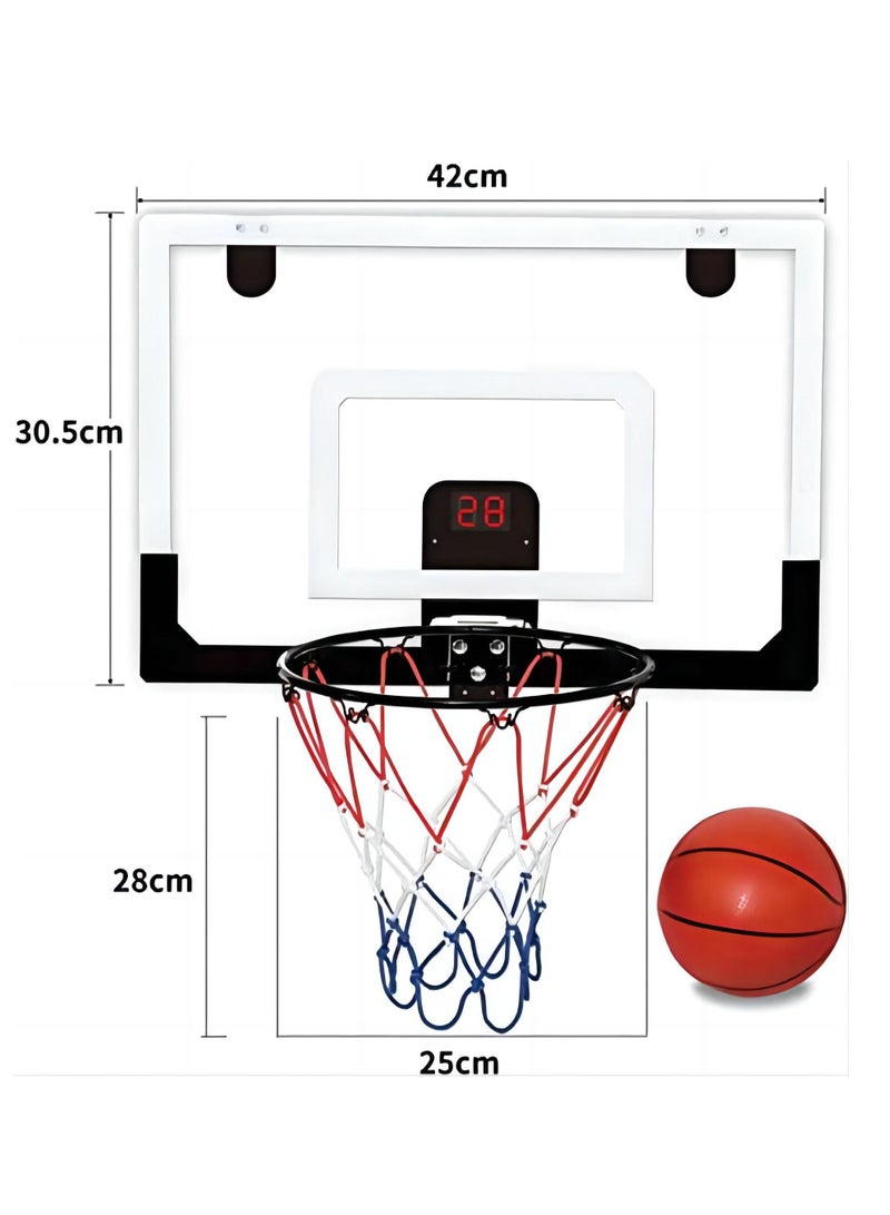 Generic Kids Scorekeeper Basketball Board Hanging Wall Household Basketball Hoop Dunk  Perforation Free PC Explosion Proof Basketball Stand Sports Toys 